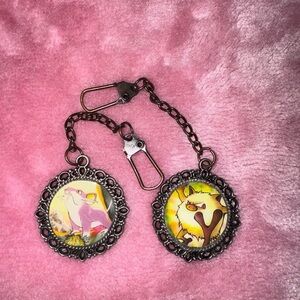 Vintage Style Pokemon Keychain Set